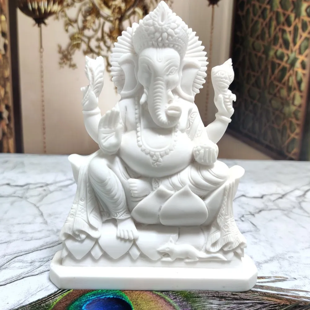 Large White Marble Ganesha Idol 1000x1000 1